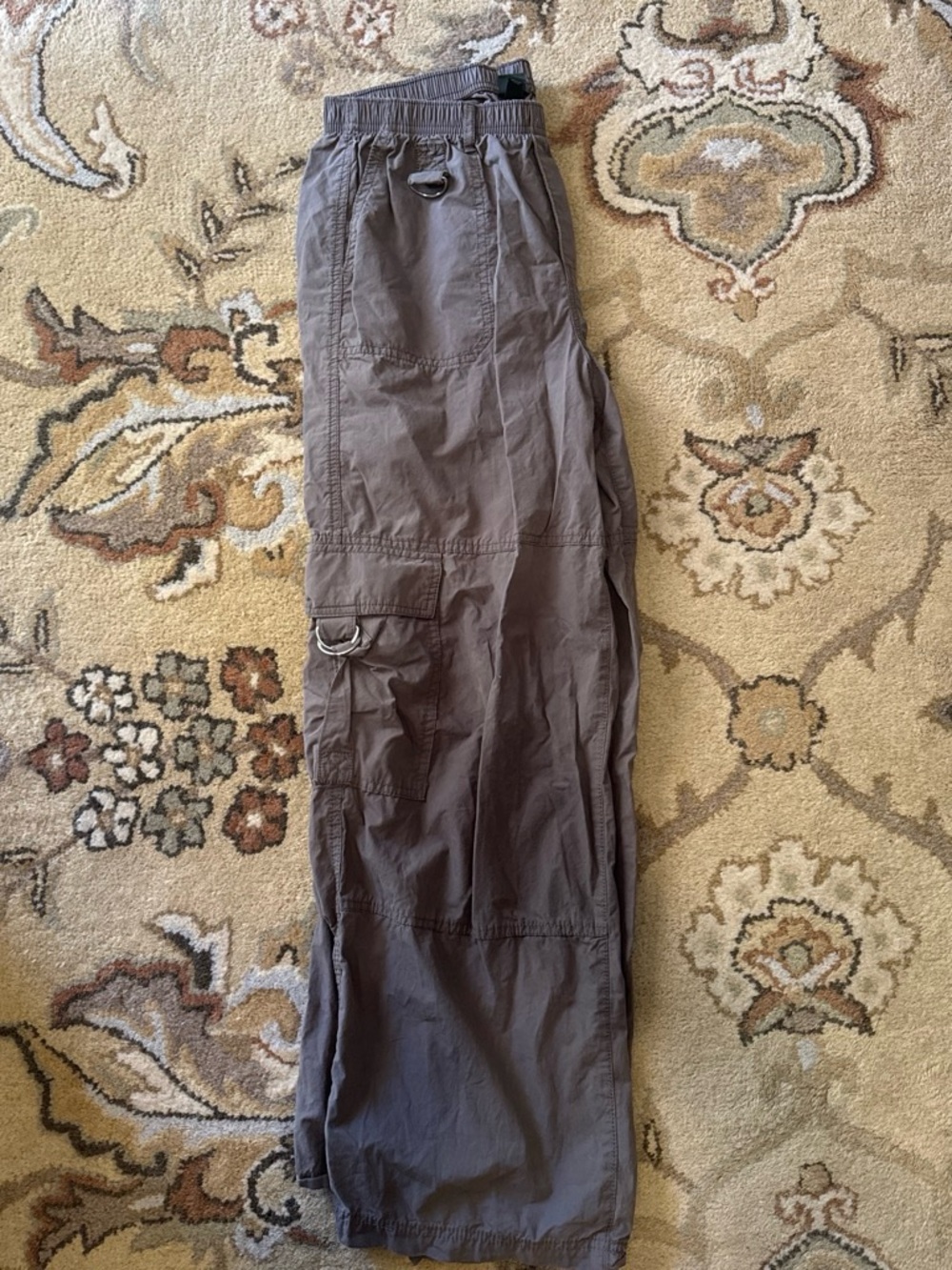 wild fable Taupe Elastic Waist barrel leg cargo pants - Picture 3 of 3